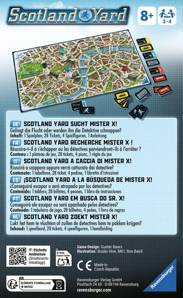 Scotland Yard - Compacte editie, doos achterkant
