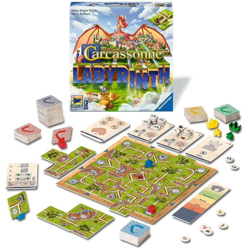 CARCASSONNE LABYRINTH - RAVENSBURGER, doos met alle onderdelen van het spel