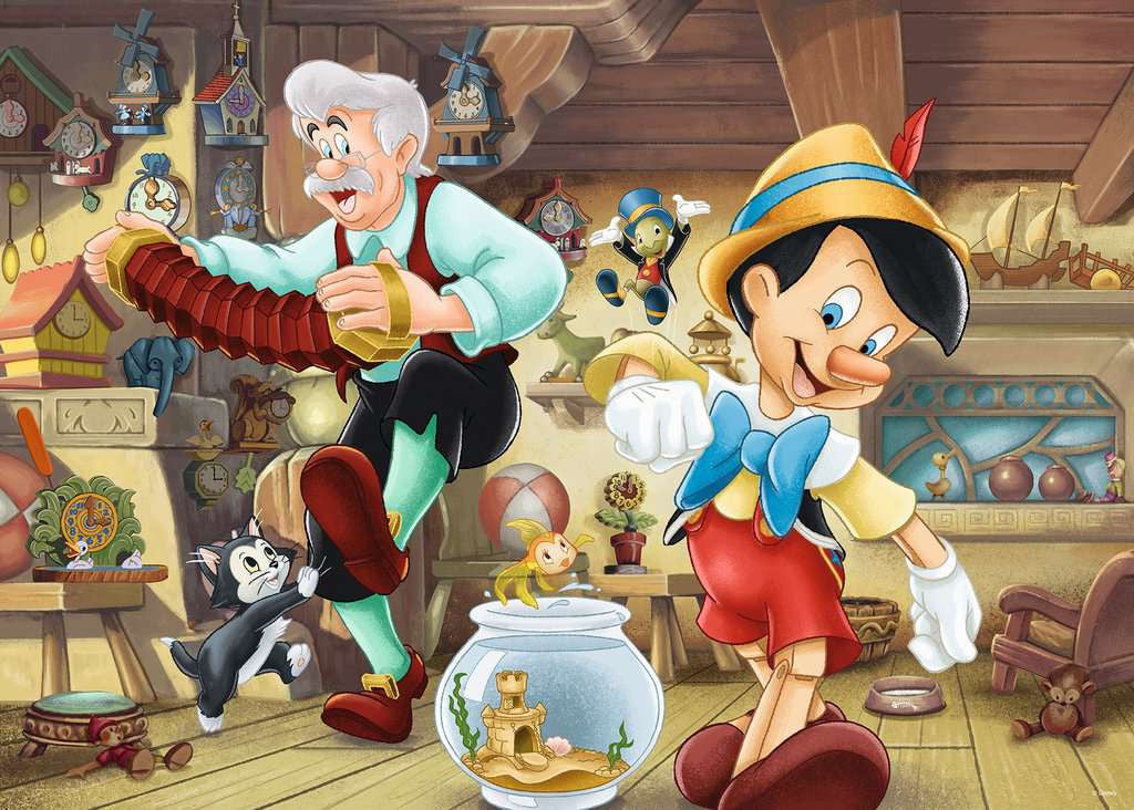 Disney Pinocchio - Puzzel 1000 stukjes - Ravensburger 12000108, tekening