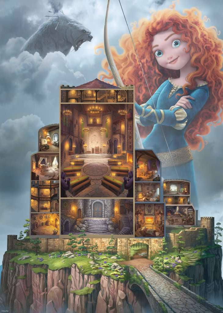Disney Castles: Merida - Puzzel 1000 stukjes - Ravensburger 12000263, tekening