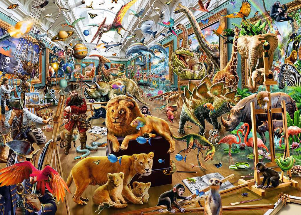 Chaos in de Galerij - Puzzel 1000 stukjes - Ravensburger 12000570, illustratie