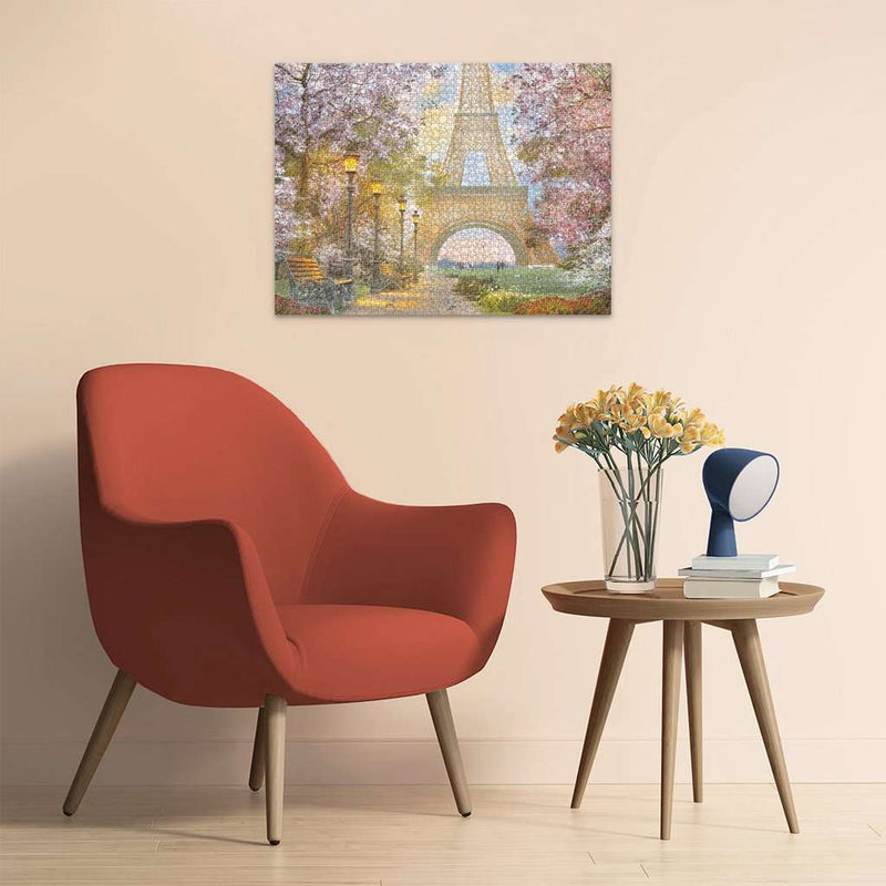 Verliefd in Parijs - Puzzel 1500 stukjes - Ravensburger 12000694, puzzel aan de muur in de living