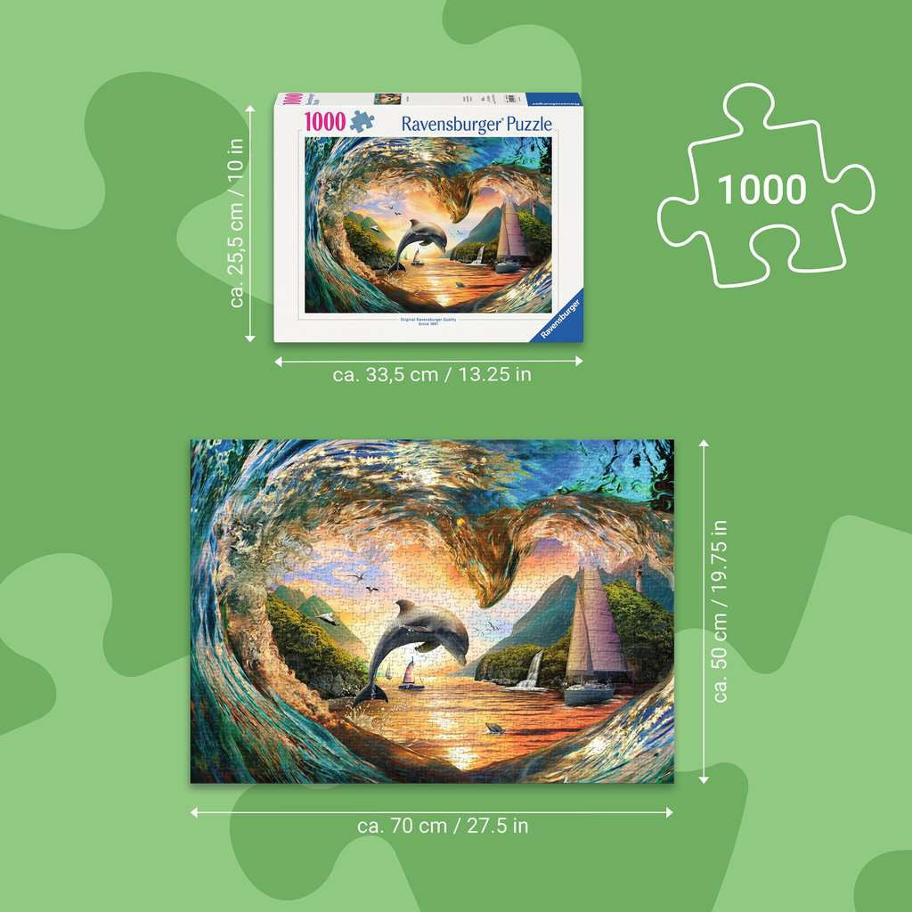 Sunset Splash - Puzzel 1000 stukjes - Ravensburger 12001711, afmetingen