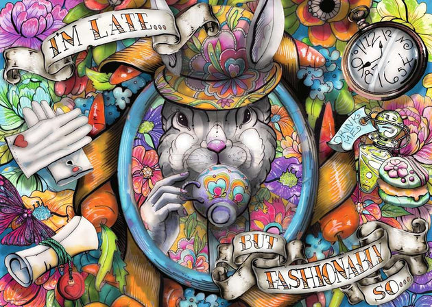 Fashionably Late - Puzzel 1000 stukjes - Ravensburger 12001712, illustratie door Sophie Jonas-Hill
