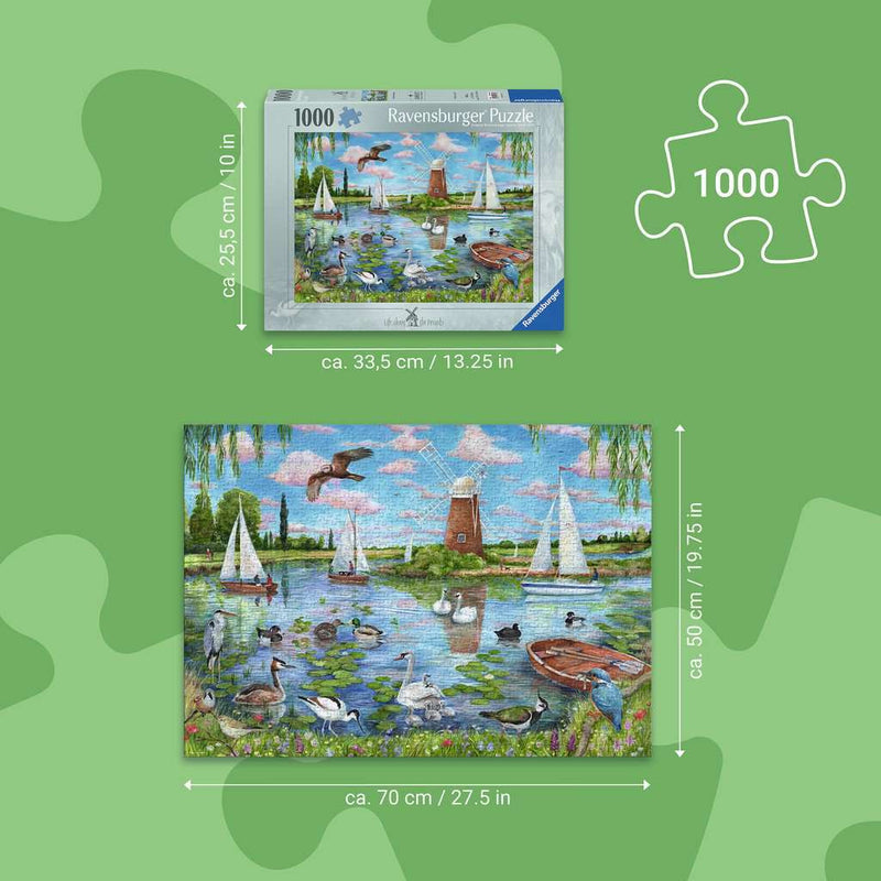 Life along the Broads  - Puzzel 1000 stukjes - Ravensburger 12001716, afmetingen