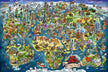 Geïlustreerde wereldkaart - Puzzel 5000 stukjes - Ravensburger 12001738, print
