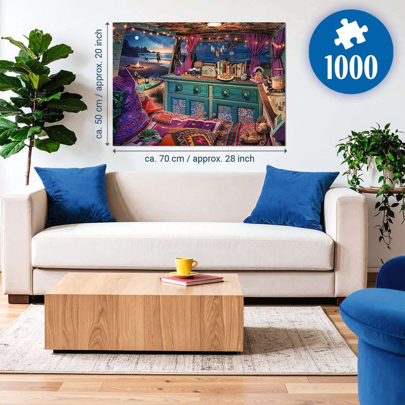 Campervan  - Puzzel 1000 stukjes - Ravensburger 12001757, afmetingen van de puzzel
