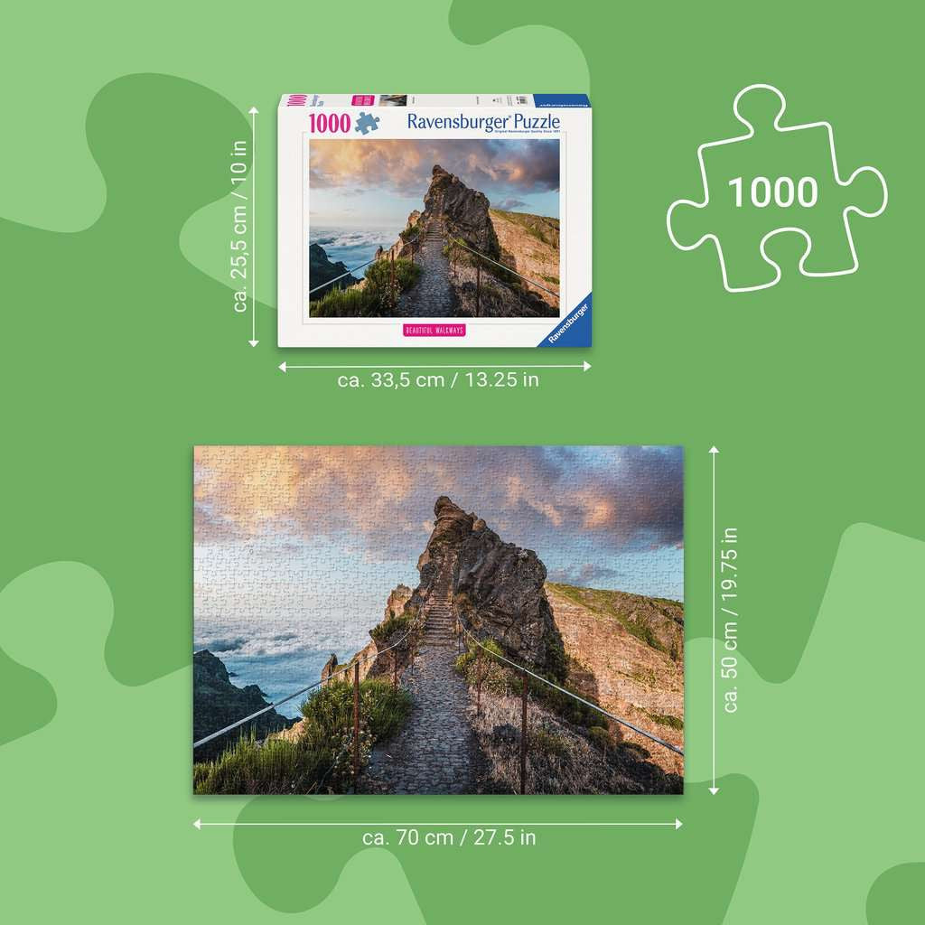 Pathway to Heaven - Puzzel 1000 stukjes - Ravensburger 12001765, maten