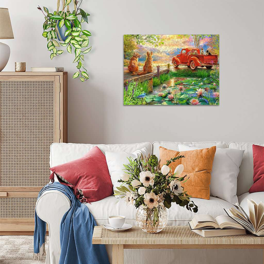 Summer Love - Puzzel 500 stukjes - Ravensburger 12001847, afgewerkte puzzel aan de muur