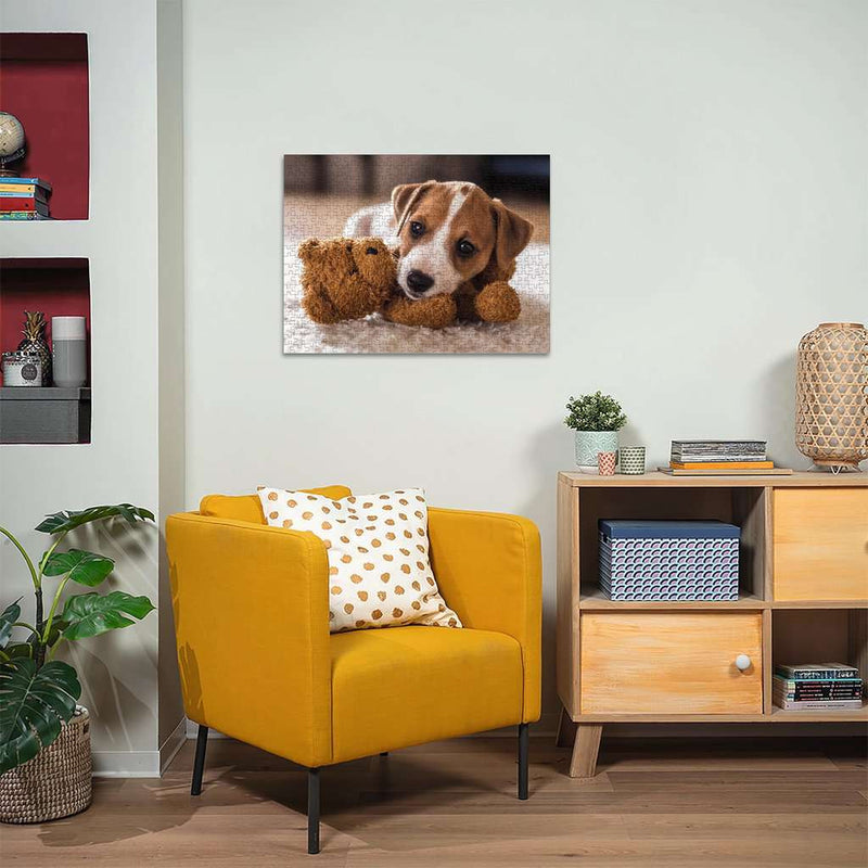 Cuddle buddies - Puzzel 500 stukjes - Ravensburger 12001903, afgewerkte puzzel aan de muur