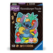 Ravensburger Wooden Disney Stitch puzzel doos front view met tropische illustratie
