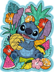 Volledig opgebouwde Ravensburger Wooden Disney Stitch puzzel van 150 houten stukjes