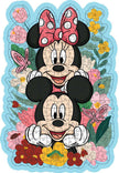 Volledig opgebouwde Ravensburger Wooden Disney Mickey & Minnie Mouse puzzel met 300 houten stukjes