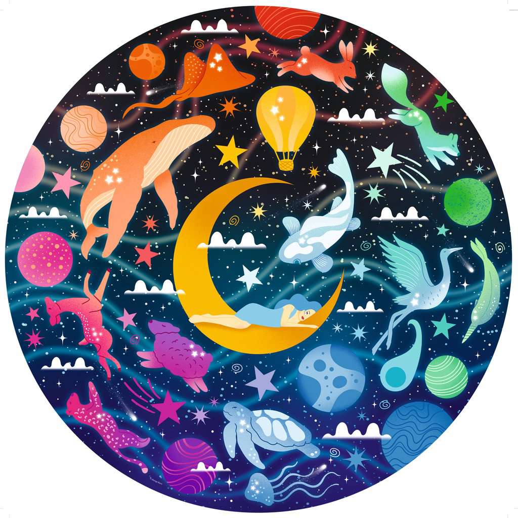 Illustratie van de Circle of Colors: Dreams puzzel van 500 stukjes in opbouw
