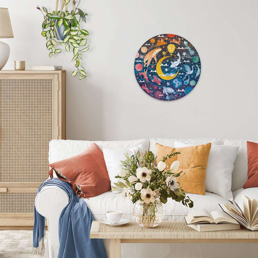 Volledig afgeronde Circle of Colors: Dreams puzzel aan de muur als kleurrijke eyecatcher