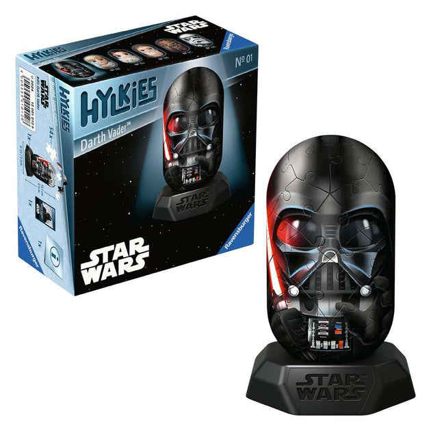 Ravensburger Hylkies Darth Vader 3D puzzel met verpakking en opgebouwde Star Wars figuur