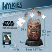Chewbacca Hylkies 3D puzzel in opbouw met genummerde onderdelen en maatvoering