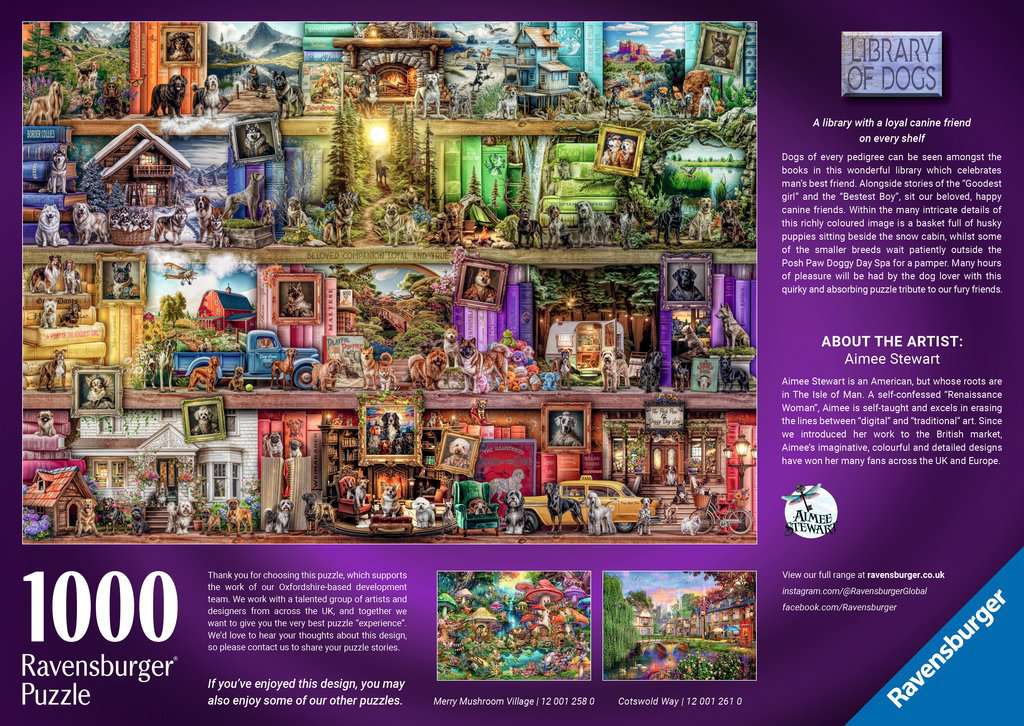 Library of dogs - Puzzel 1000 stukjes - Ravensburger 120012597