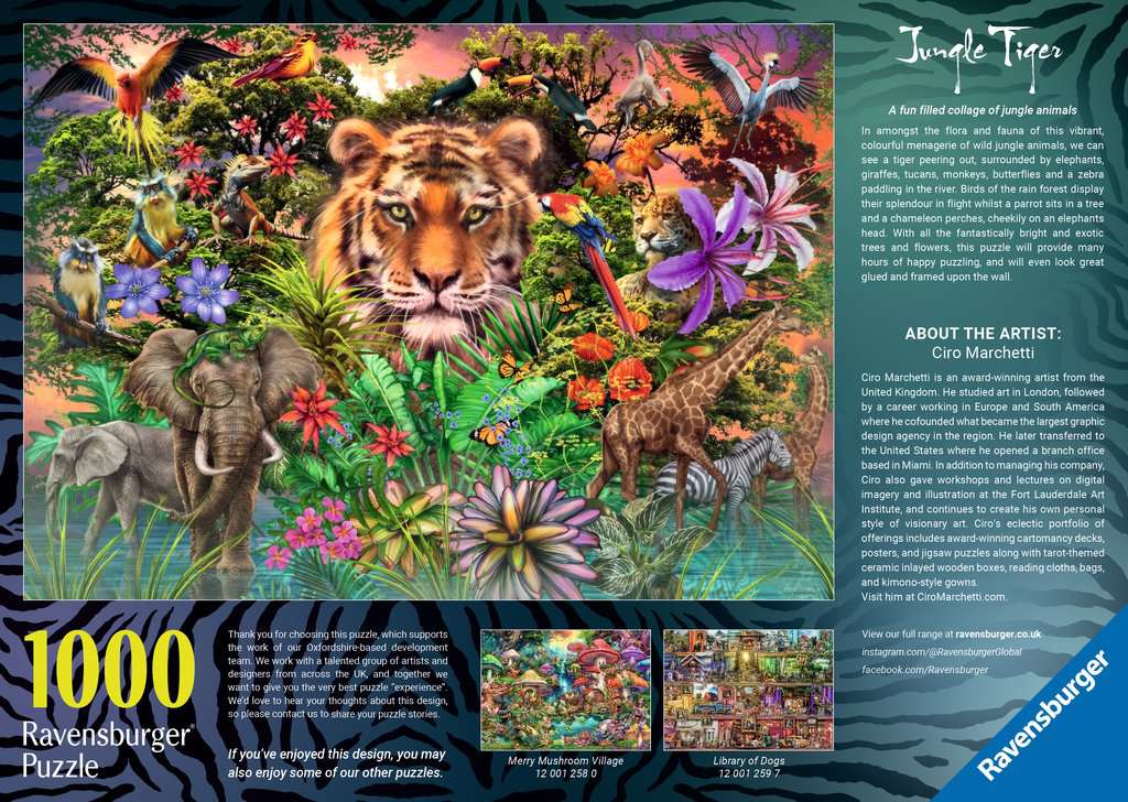 Jungle Tiger - Puzzel 1000 stukjes - Ravensburger 120012733