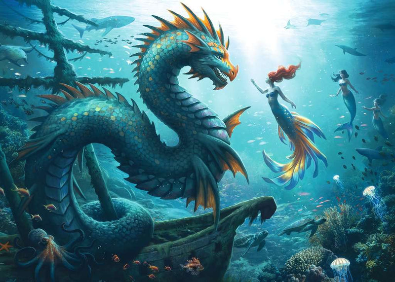 Dragon, Mermaids and Turtles - Puzzel 1000 stukjes - Ravensburger 12001434