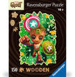 Ravensburger Wooden Marvel Groot puzzel doos – diagonaal vooraanzicht, 150 stukjes houten puzzel