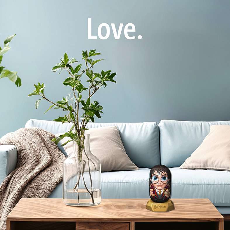 Harry Potter Hylkies 3D puzzel geplaatst in woonkamer