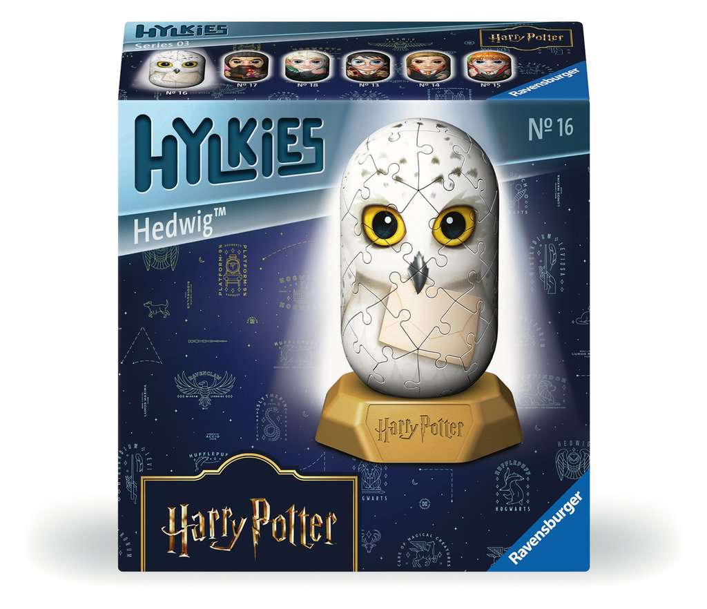 Voorkant verpakking Ravensburger Hylkies Hedwig 3D puzzel