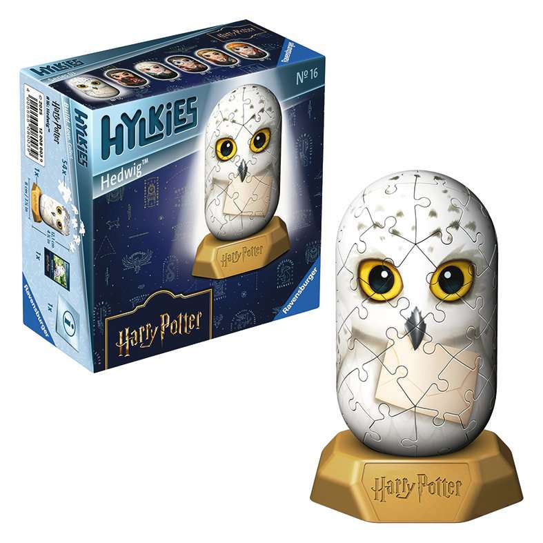 Ravensburger Hylkies Hedwig 3D puzzel doos en volledig opgebouwde figuur