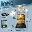 C-3PO Hylkies 3D puzzel in opbouw met genummerde onderdelen en maatindicatie