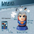 Superman Hylkies 3D puzzel in opbouw – genummerde onderdelen en afmetingen