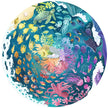 Voltooide Circle of Colors Ocean & Submarine puzzel – tropische vissen, zeeschildpad, octopus en rog in ronde legpuzzel