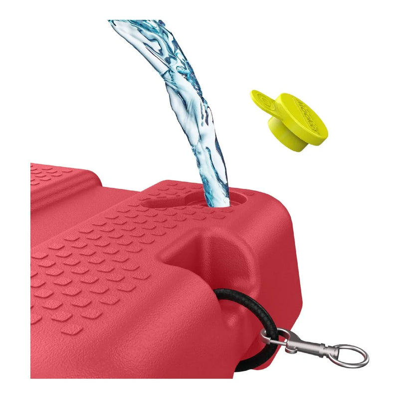 Swingball platform wordt gevuld met water voor stabiliteit