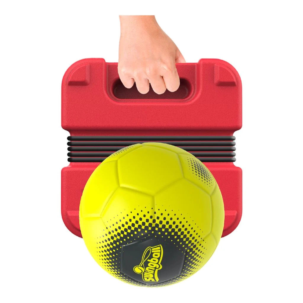 Gesloten verpakking Swingball set met bal op de voorgrond