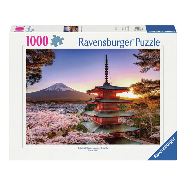 Kersenbloesem bij Mount Fuji - Puzzel 1000 stukjes - Ravensburger 120005827