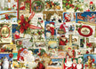 Vintage Christmas Cards - Puzzel 1000 stukjes - Eurographics, afbeelding met klassieke kerstkaarten