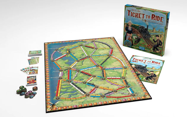 Ticket to Ride Nederland - uitbreiding, alle componenten