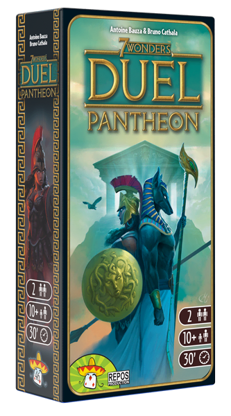 Vooraanzicht gesloten doos van 7 Wonders Duel Pantheon