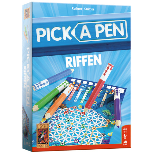 Gesloten doos voorkant van Pick A Pen: Riffen dobbelspel
