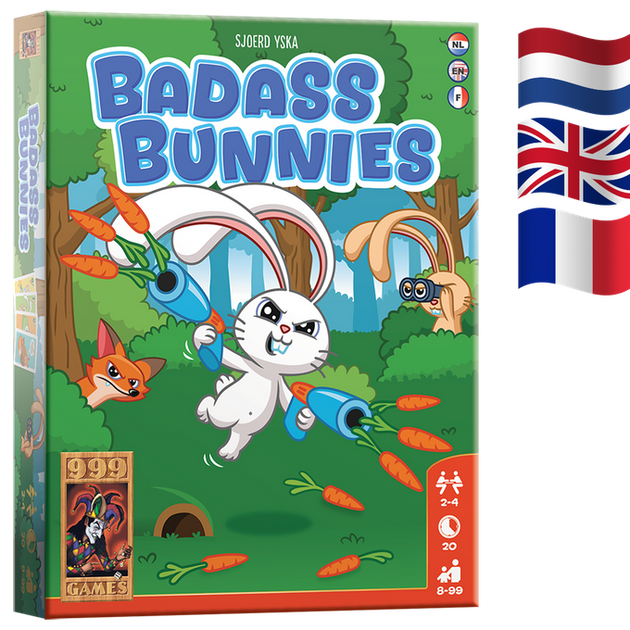 Badass Bunnies - Kaartspel van 999 Games, doos