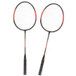 Opengeklapte badmintonset met 2 rackets