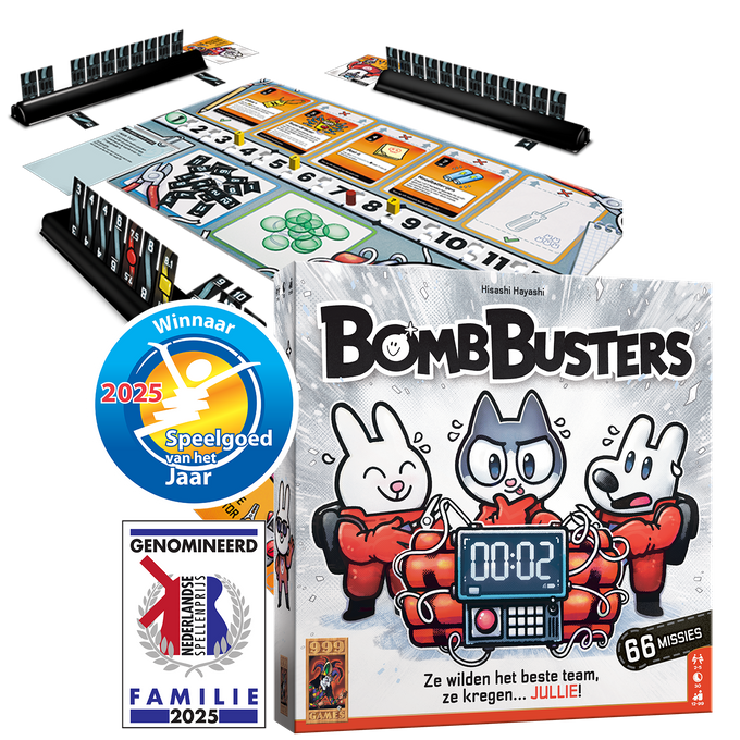 Bomb Busters bordspel doos voorzijde met speelsituatie