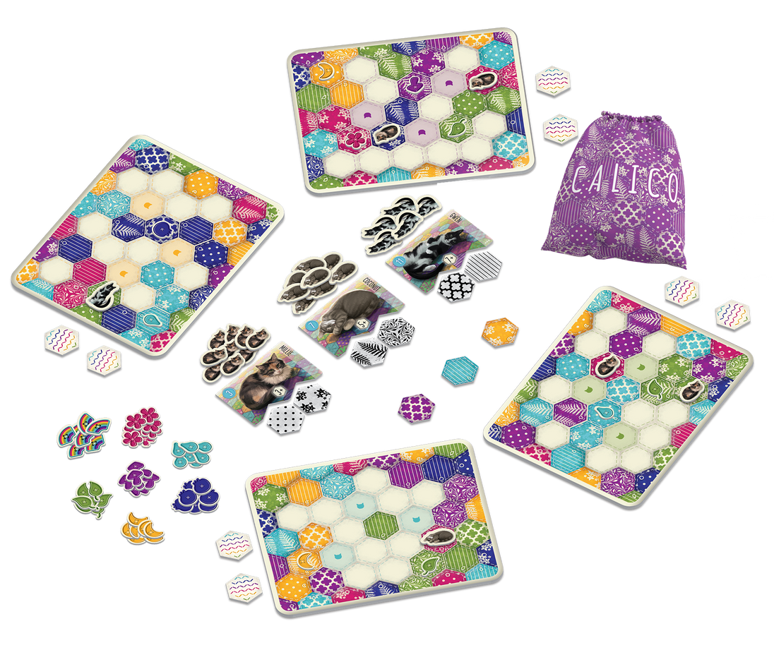 Calico - Puzzelspel met quilts en katten, componenten