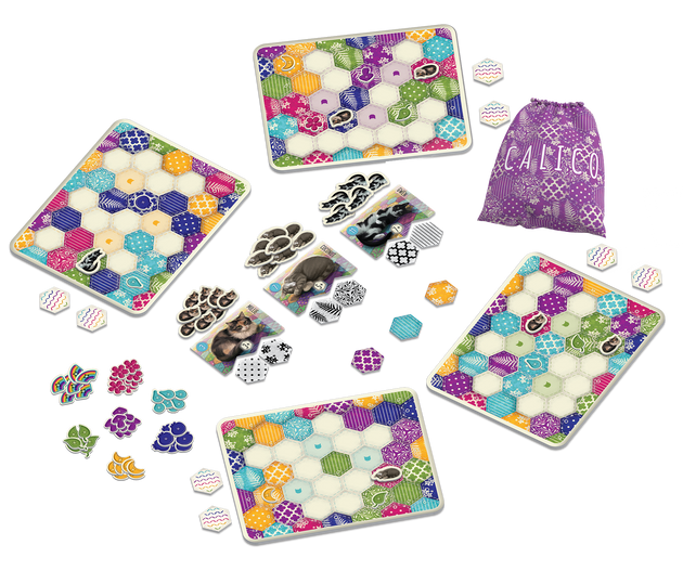 Calico - Puzzelspel met quilts en katten, componenten