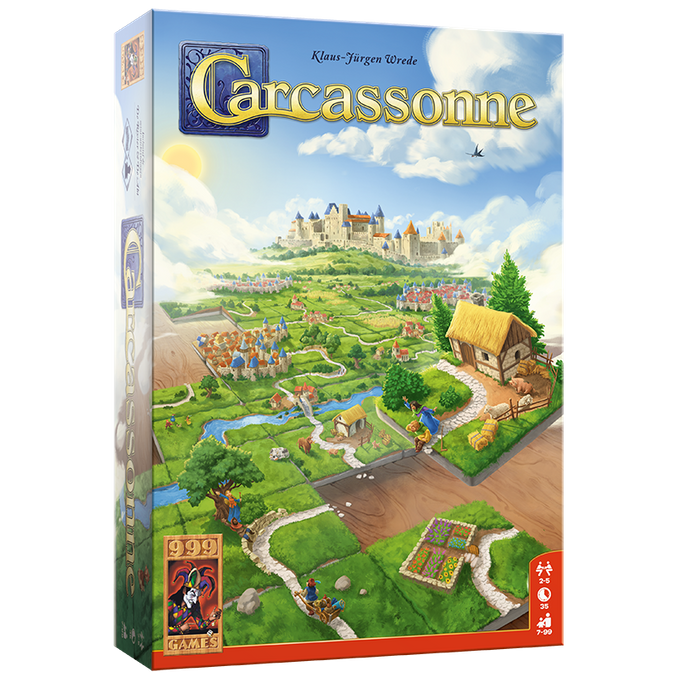 Voorzijde van de Carcassonne doos