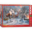 Christmas Cottage  - Puzzel 1000 stukjes - Eurographics, voorkant van de doos