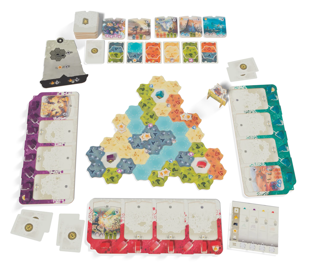 Dewan - bordspel van Space Cowboys, spelopstelling