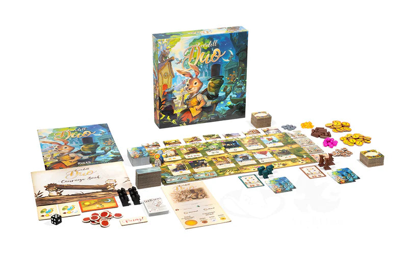 Everdell Duo - bordspel voor 2 personen van White Goblin Games, doos en componenten