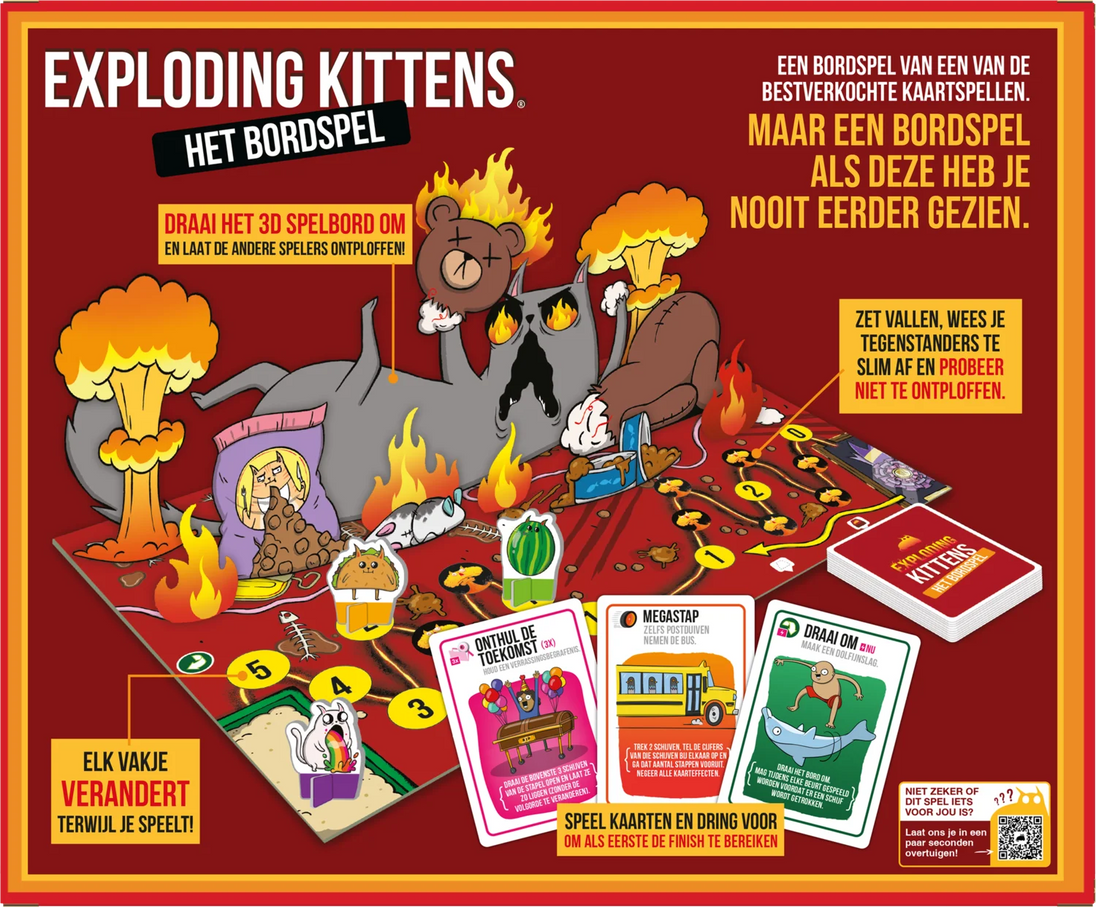 Exploding Kittens - Het Bordspel, doos achterkant