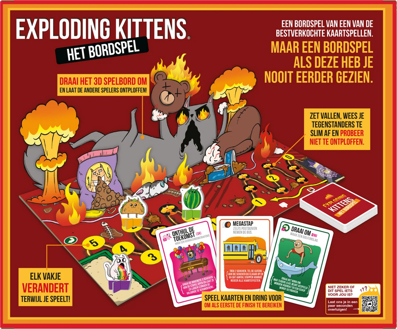 Exploding Kittens - Het Bordspel, doos achterkant