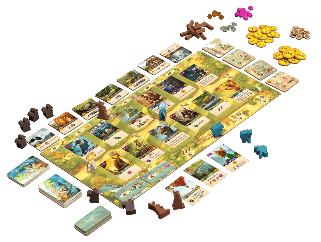 Everdell Duo - bordspel voor 2 personen van White Goblin Games, onderdelen
